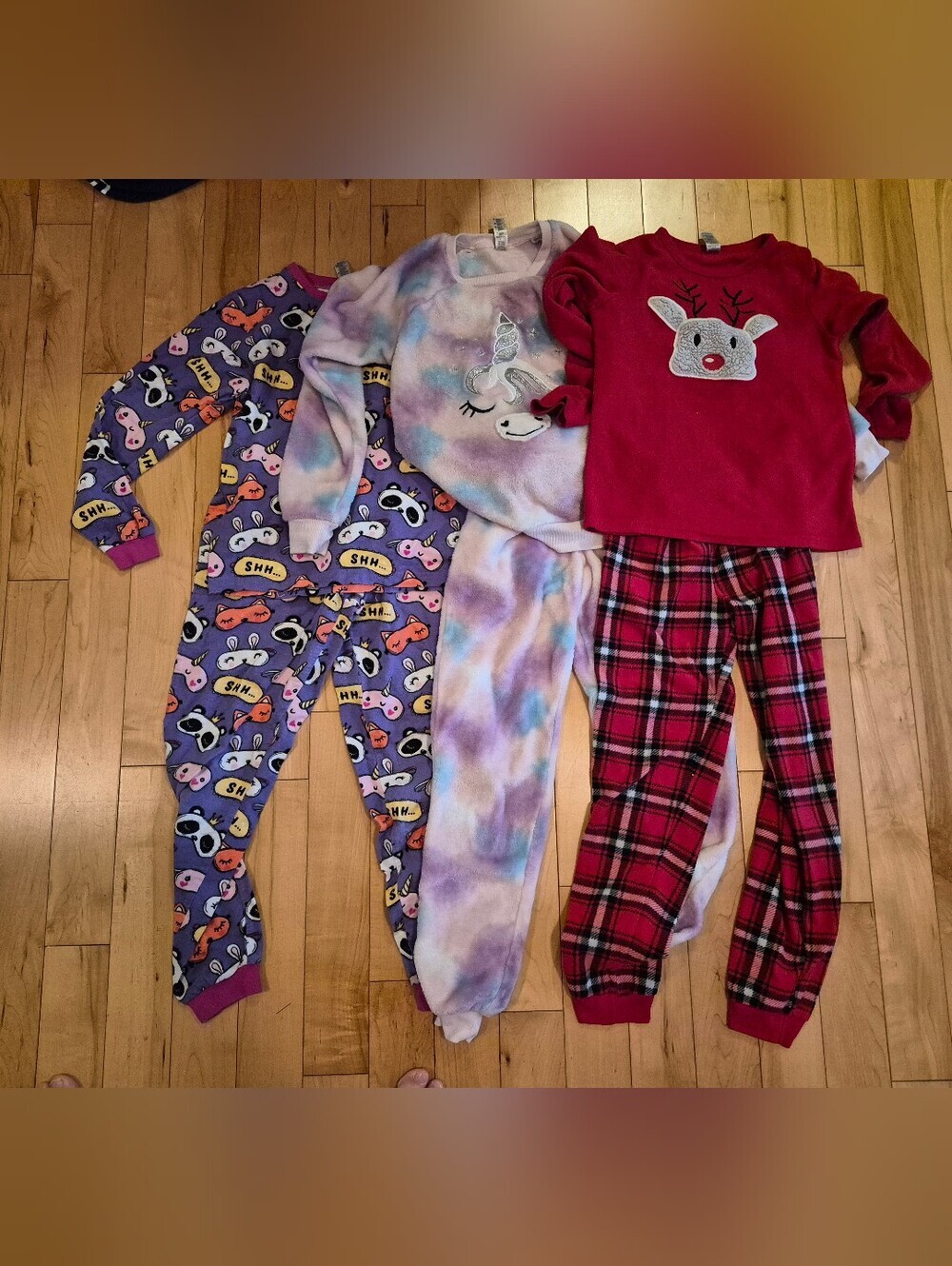 3 pair of girls size 10/12 George brand pajamas